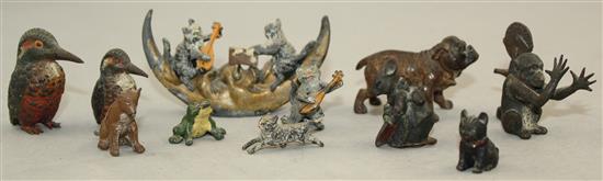 A miniature Austrian cold painted bronze Bulldog, Bulldog 2in.